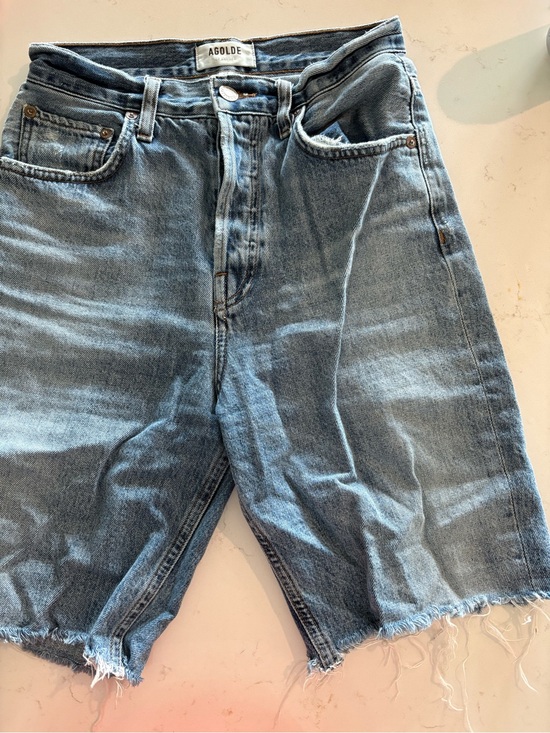 Agolde Pants - AGOLDE High-Rise Cutoff Denim Shorts - 24